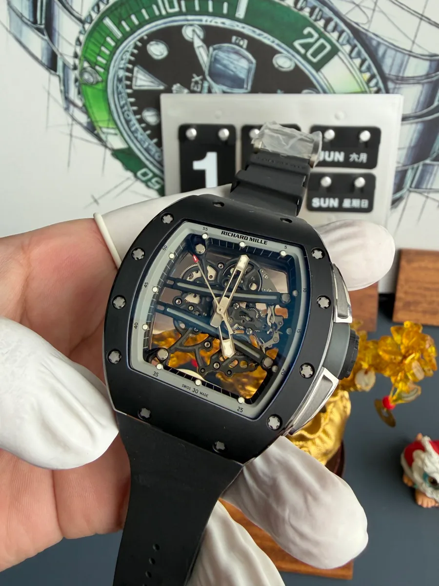 Richard Mille RM61-01 Yohan Blake All Grey Vaucher Movement A9 Factory 42.7mm x 50.23mm Super Clone Watch - Angle 2 - Jack Watches USA