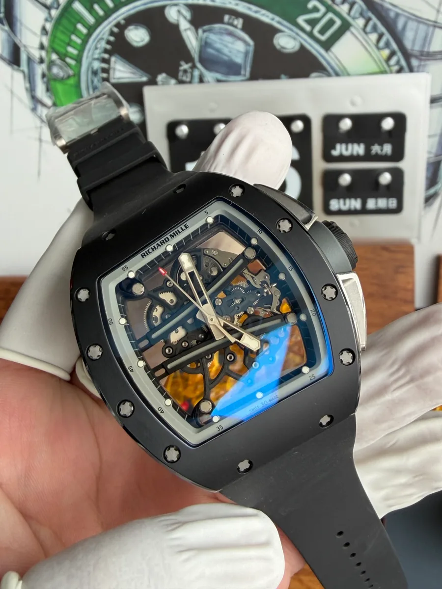 Richard Mille RM61-01 Yohan Blake All Grey Vaucher Movement A9 Factory 42.7mm x 50.23mm Super Clone Watch - Angle 3 - Jack Watches USA