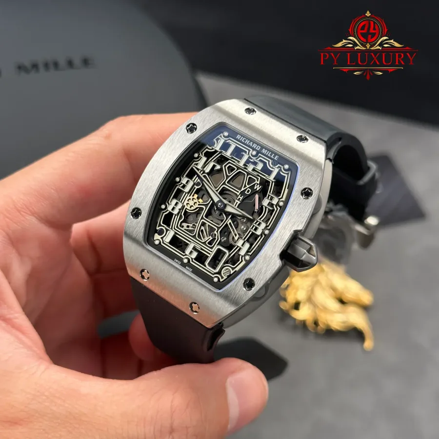 Richard Mille RM67-01 Titanium Extra-Flat Rubber Band VAF 38.7mm x 47.5mm Super Clone Watch - Angle 3 - Jack Watches USA