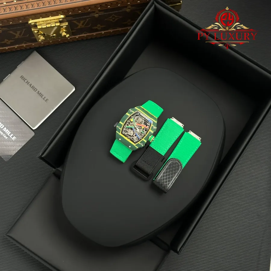 Richard Mille RM67-02 Wayde Van Niekerk Automatic Extraflat Green Quartz TPT 47.52 x 38.7mm