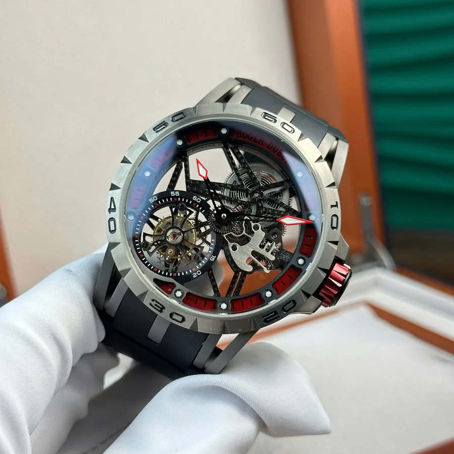 Roger Dubuis Excalibur Spider Titanium RDDBEX0545 BBR 45mm Super Clone Watch - Angle 2 - Jack Watches USA