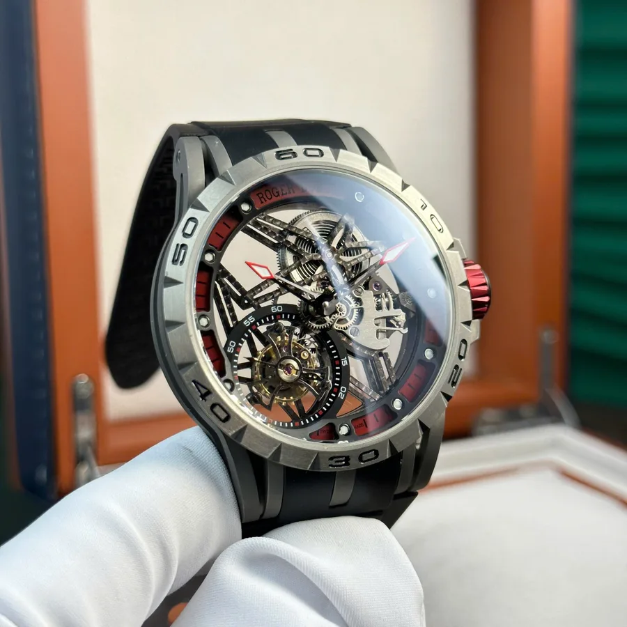 Roger Dubuis Excalibur Spider Titanium RDDBEX0545 BBR 45mm Super Clone Watch - Angle 3 - Jack Watches USA