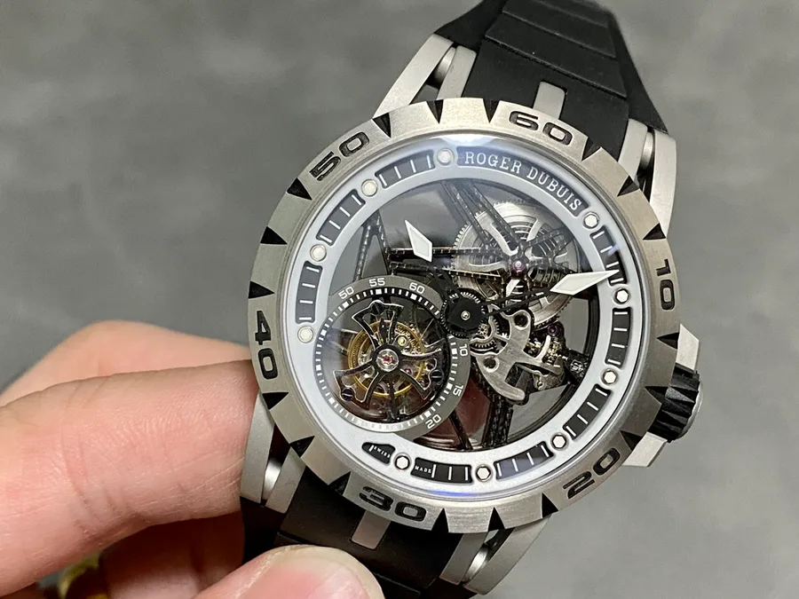 Roger Dubuis Excalibur Spider Tourbillon Volant Squelette RDDBEX0479 45mm Super Clone Watch - Angle 3 - Jack Watches USA