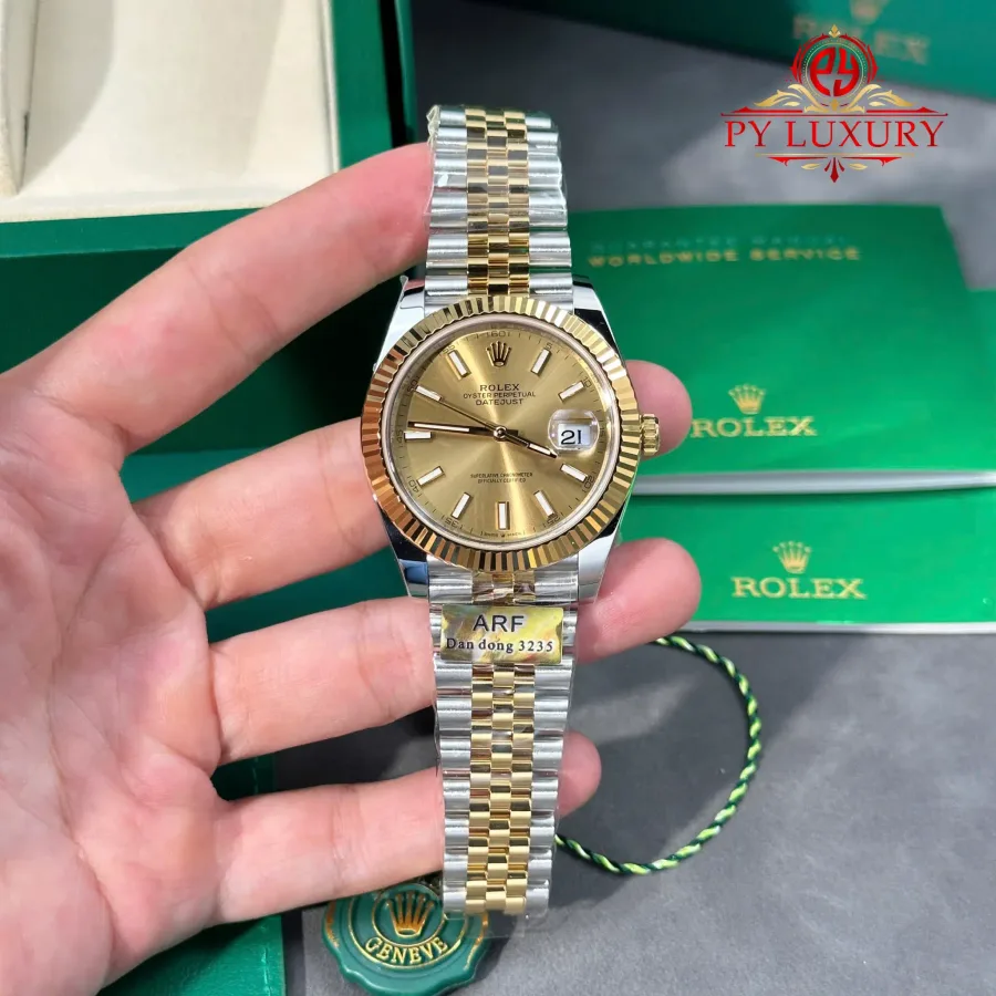 Rolex Datejust 126333 Steel & Yellow Gold Champagne Index Dial Jubilee Bracelet 41mm