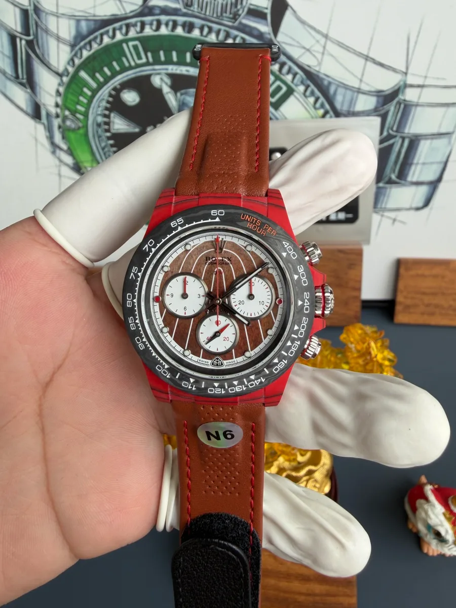 Rolex Daytona DiW Mercedes Maybach CarboQuartz Leather Strap N6F 40mm
