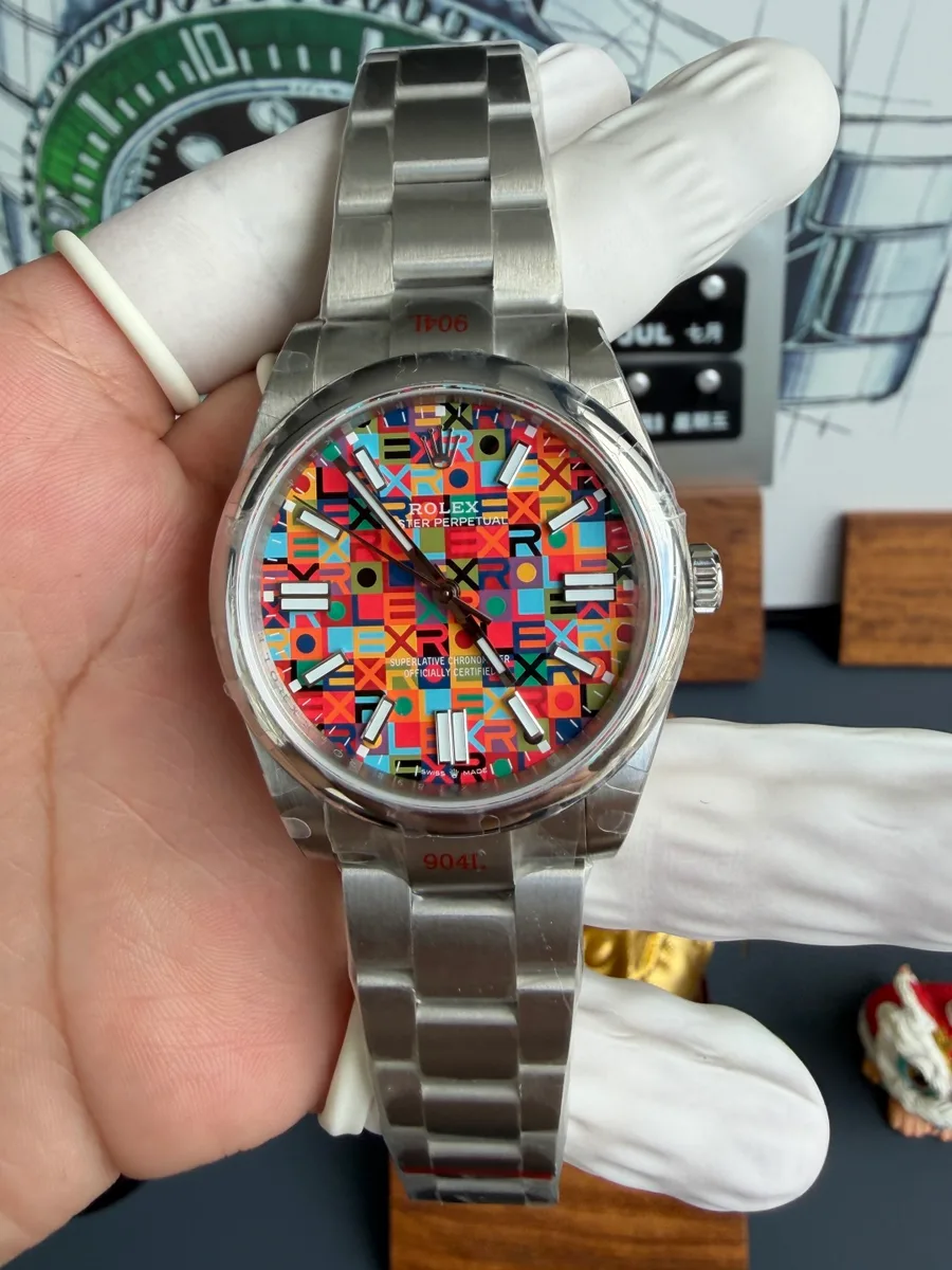 Rolex Oyster Perpetual 134300-0010 Multicoloured Jubilee-Motif Dial QF 41mm