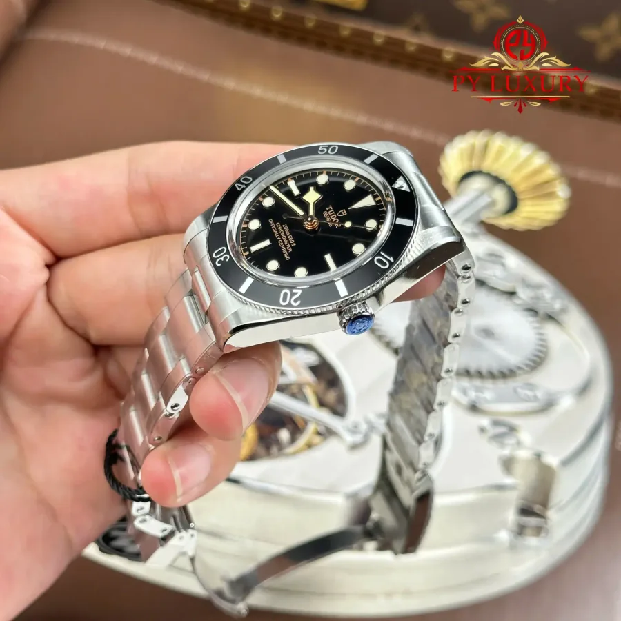 Tudor Black Bay 54 M79000N-0001 Black Dial 37mm Super Clone Watch - Angle 3 - Jack Watches USA