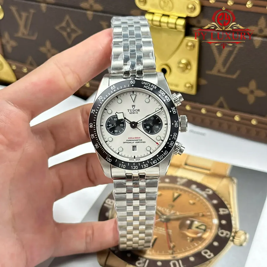 Tudor Black Bay Chrono 79360N White Dial Jubilee Bracelet M+ Factory 41mm