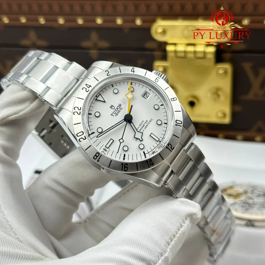 Tudor Black Bay Pro 79470-0004 GMT White Dial 39mm Super Clone Watch - Angle 2 - Jack Watches USA