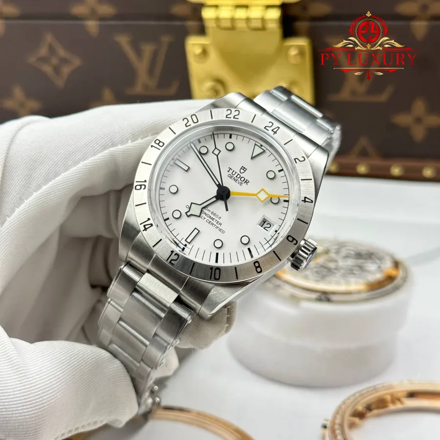 Tudor Black Bay Pro 79470-0004 GMT White Dial 39mm Super Clone Watch - Angle 3 - Jack Watches USA