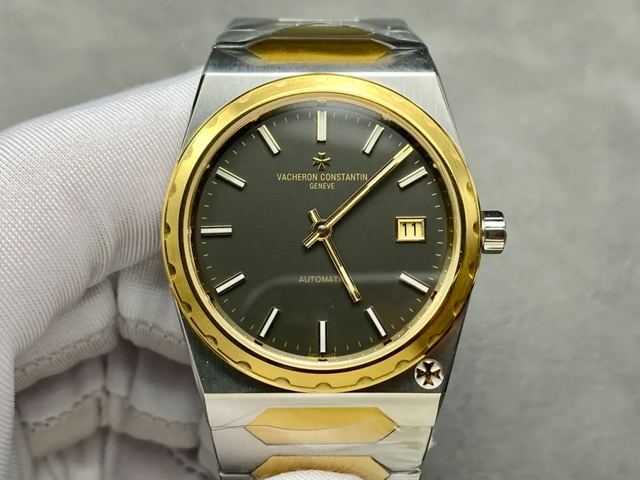 Vacheron Constantin Historiques 222 Jumbo Two Tone Yellow Gold Grey Dial Best Copy Gain Weight 8+ Factory 37mm