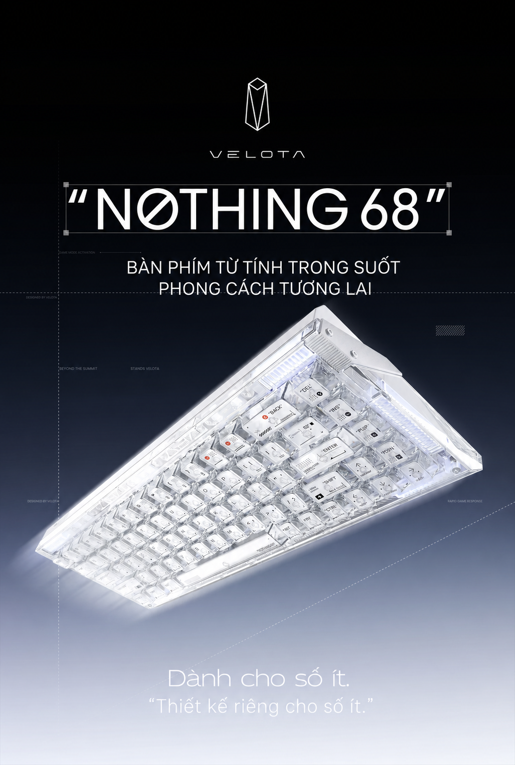Trang giới thiệu bàn phím cơ từ tính VELOTA NOTHING 68