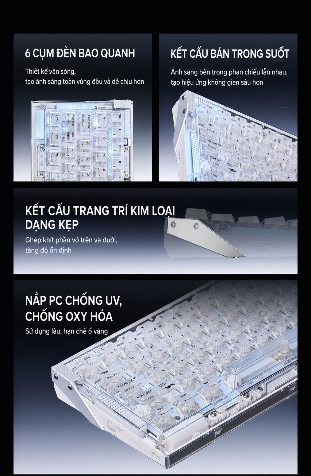 Vật liệu và hệ thống đèn của VELOTA NOTHING 68