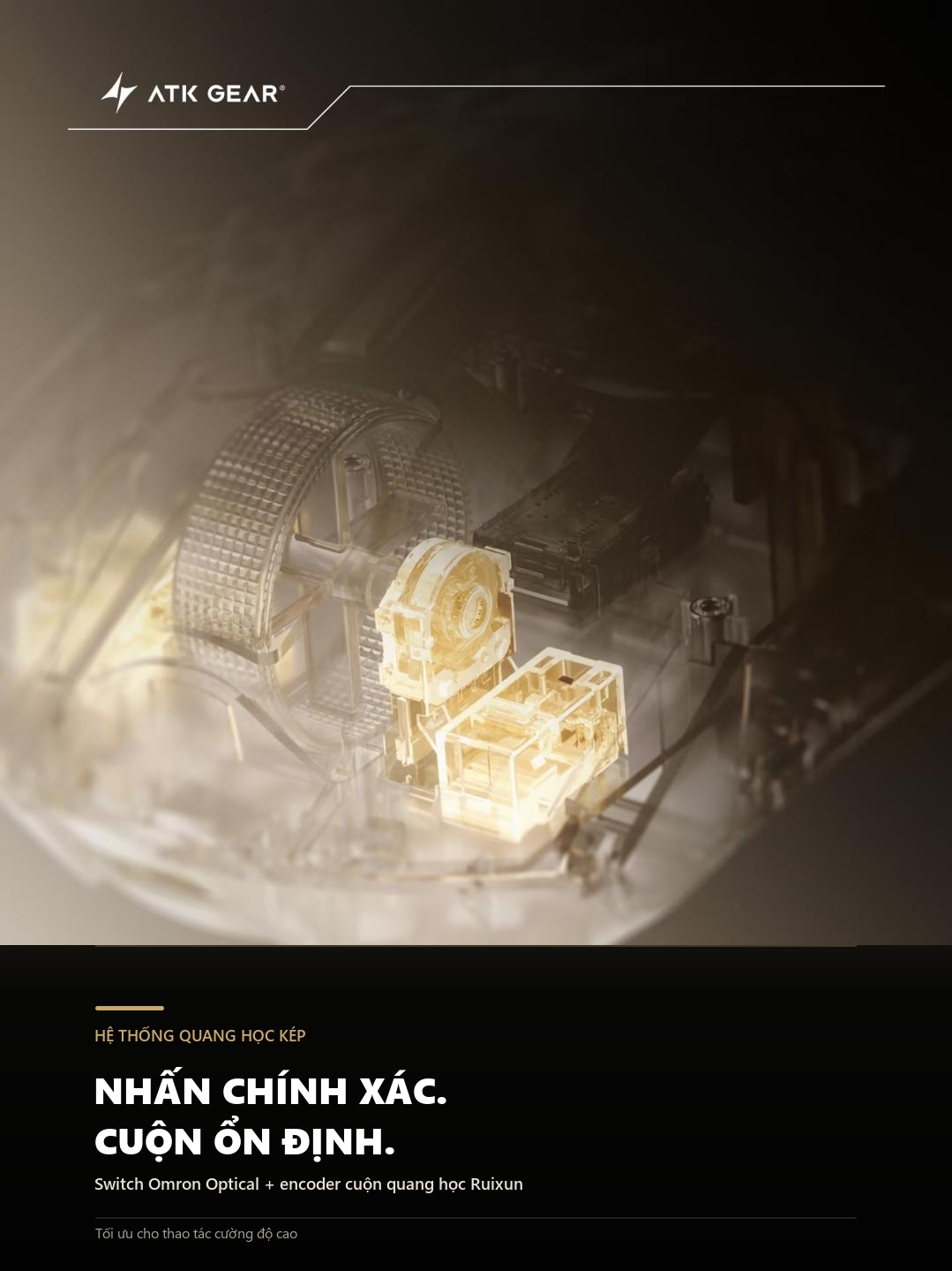 Switch Omron Optical và encoder quang học ATK Phantom Ultimate