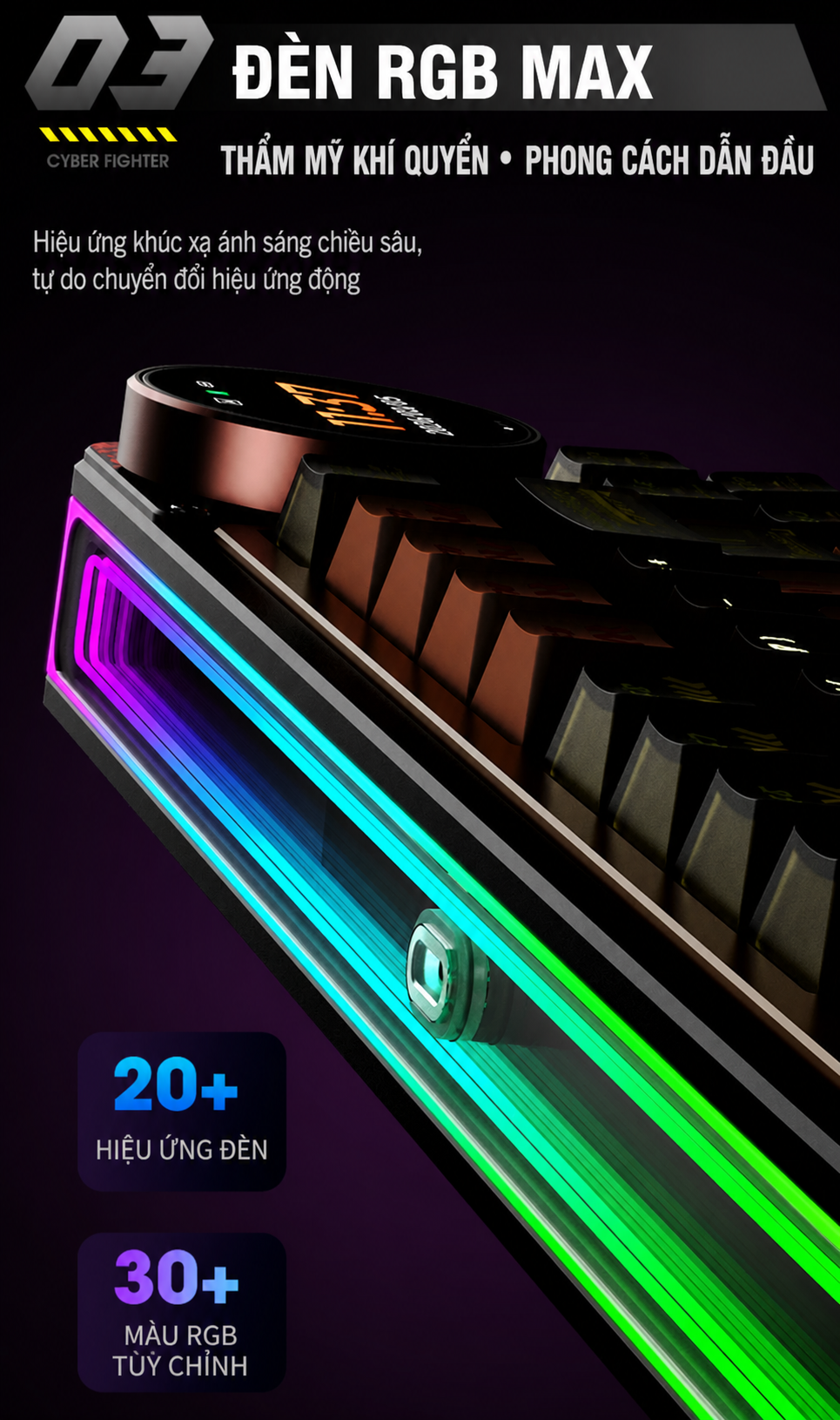 Đèn RGB Max trên Keychron Z1 Max