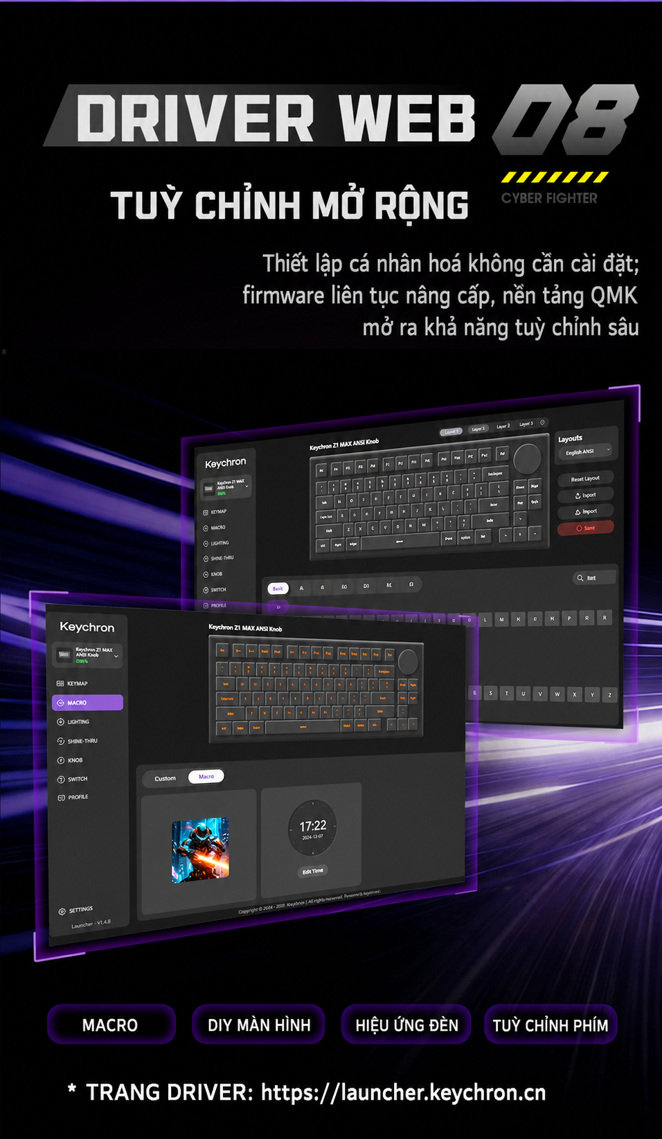 Driver web tùy chỉnh Keychron Z1 Max