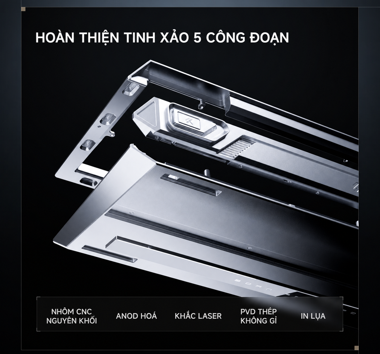 Hoàn thiện nhôm CNC của MCHOSE God 60