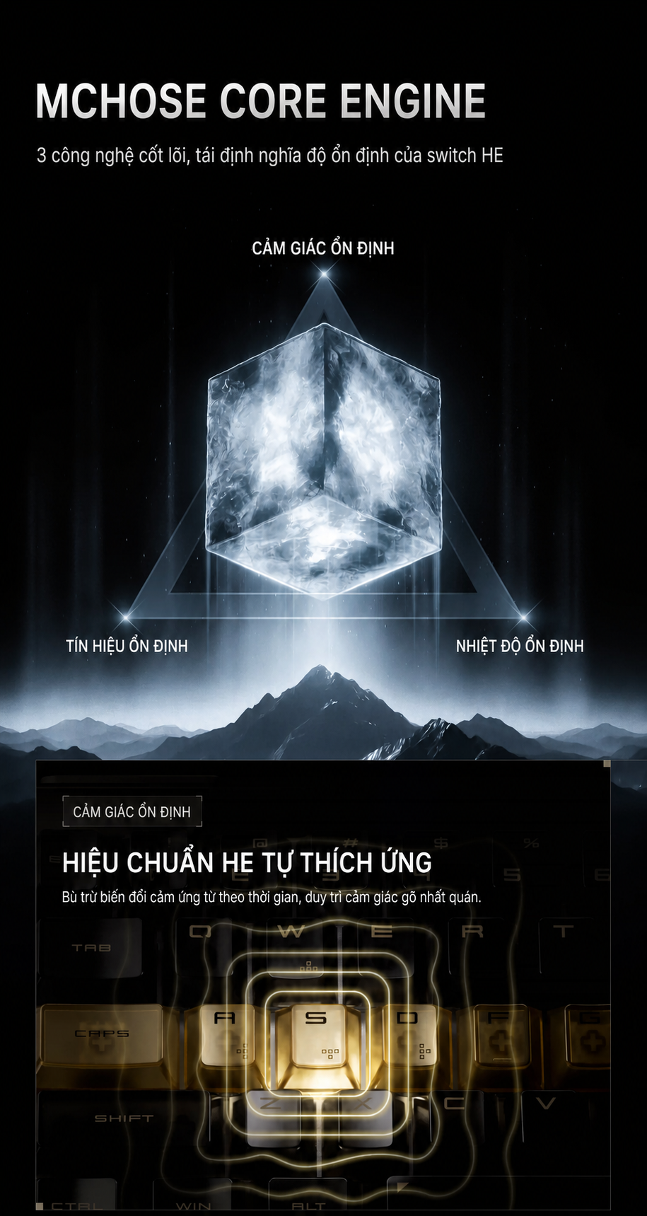 MCHOSE Core Engine và hiệu chuẩn HE tự thích ứng