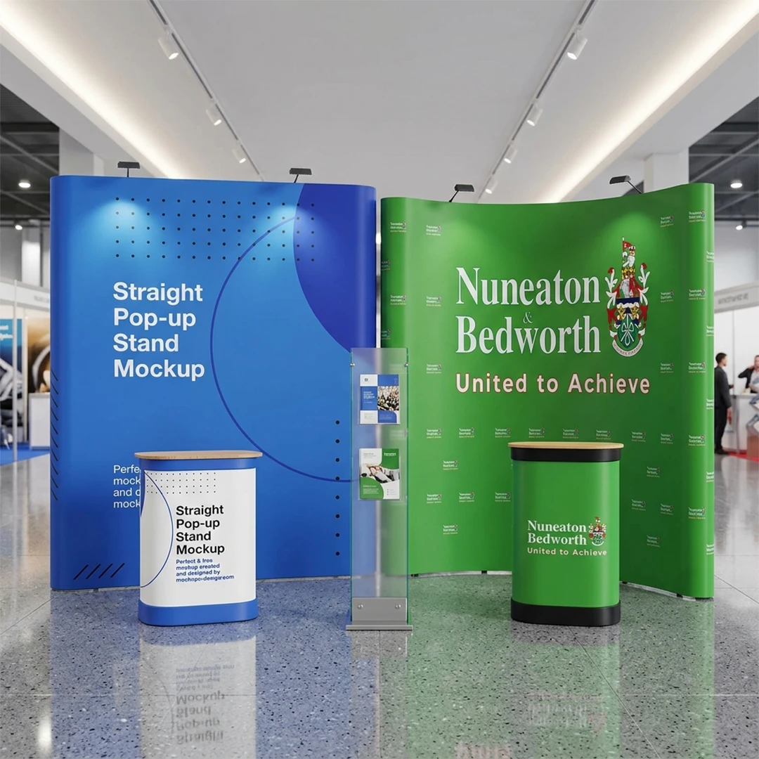 Custom Pop-Up Trade Show Displays & Exhibition Backdrops | Promotional Counter Stands