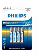 Batteri, Alkalisk Philips LR03 AAA 4-pack