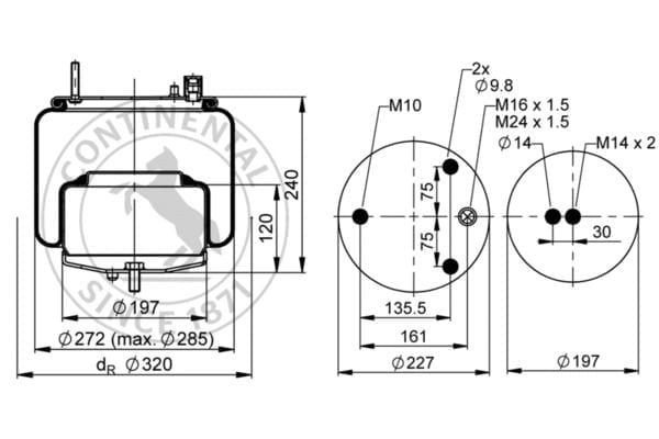 Luftbälg Vo22058739 VDL Parts Sweden AB