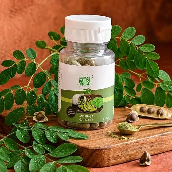 Moringa Capsule- 60 Capsules| Natural Immunity Booster Supports Healthy Digestion & Appetite | Energy Booster | Antioxidant-Rich- Pack 1 - KaashtKart