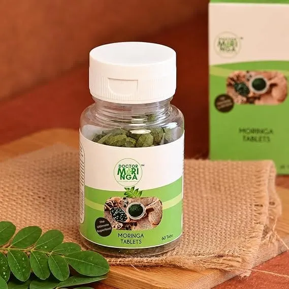 Moringa Tablets - 60 Tablets | Natural Immunity Booster Supports Healthy Digestion & Appetite | Energy Booster | Antioxidant-Rich - KaashtKart