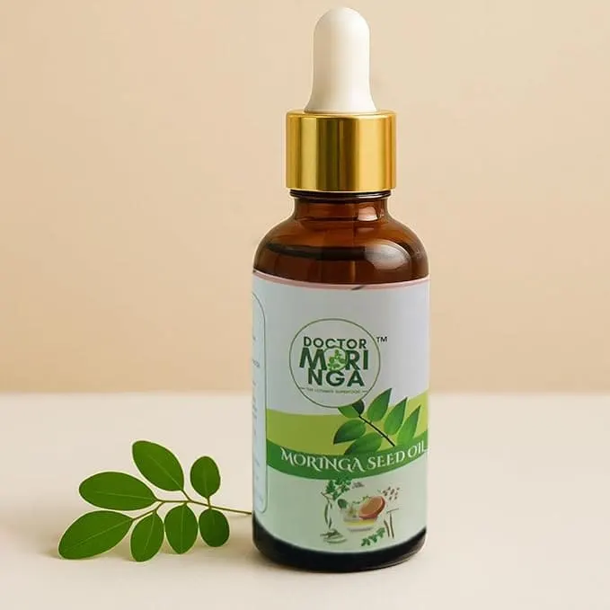 Doctor Moringa Coldpressed Seed Oil 30ml- Pure & Natural, Nourishment For Face, Skin, & Hair | Moisturizing Oil for Men & Women | Daily Care for Hair Strength - Pack of 1 - KaashtKart