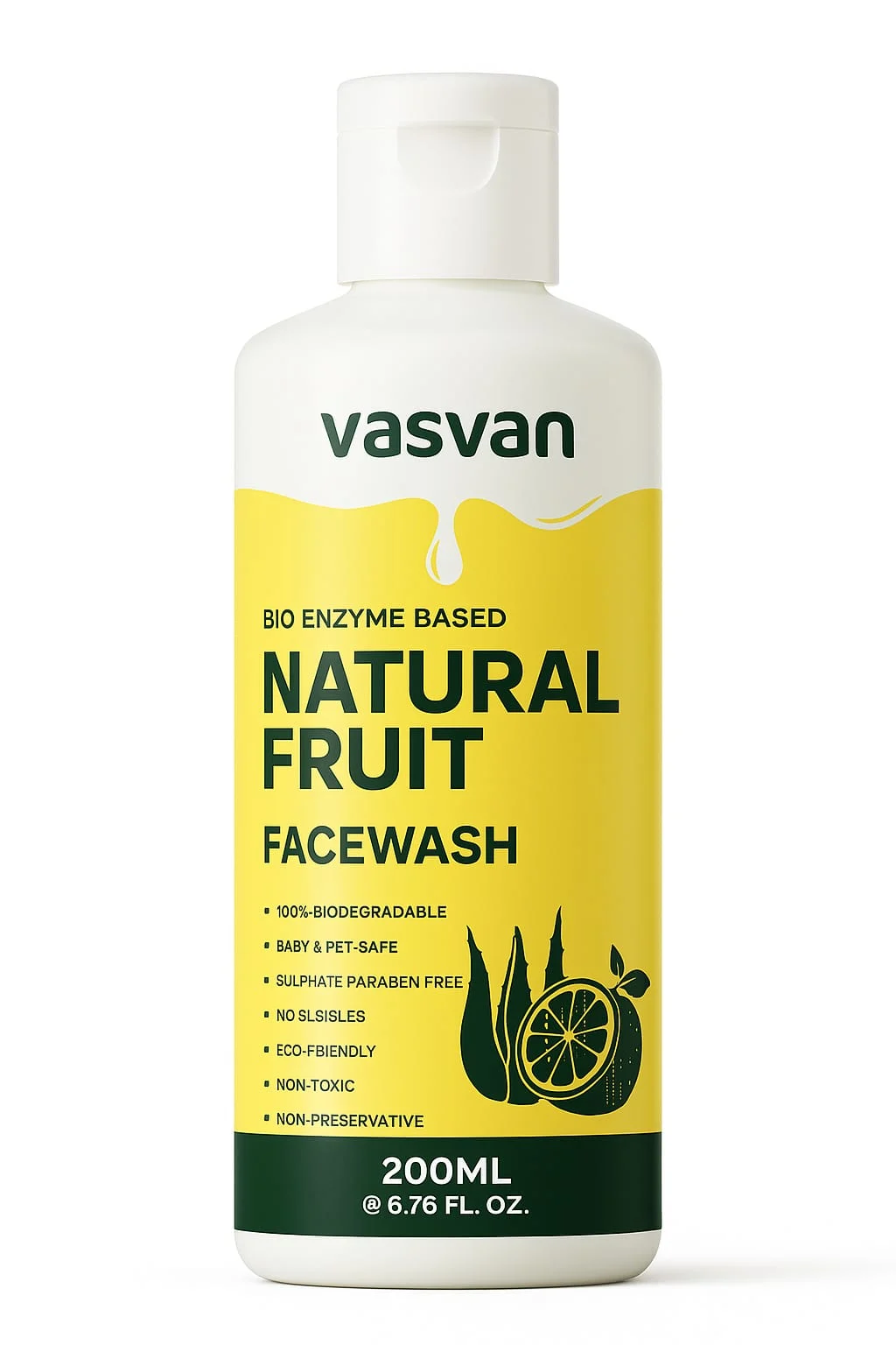 VASVAN Fruit Facewash | Bio enzyme action unclogs pores |Hydrates and cleanses without tightness  | No SLS/SLES, parabens, or alcohol  | Suitable for men and women of all ages  | 100% Natural Product - KaashtKart