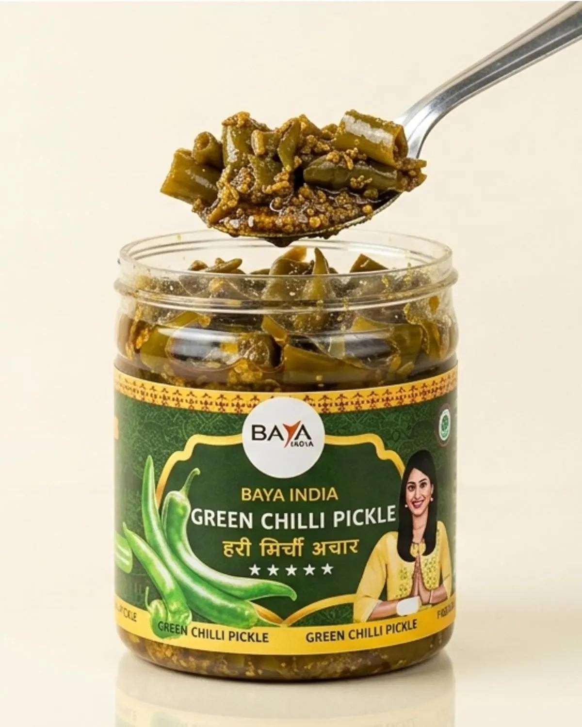 Green Chilli Pickle | Hari Mirch Ka Homemade Achar | Baya India