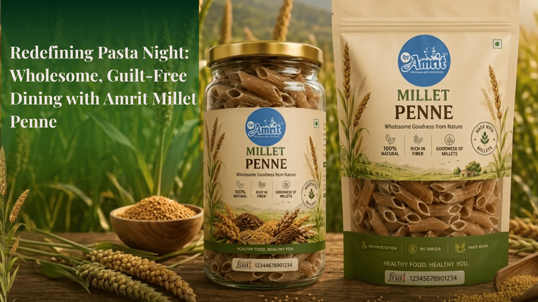 Redefining Pasta Night: Wholesome, Guilt-Free Dining with Amrit Millet Penne 