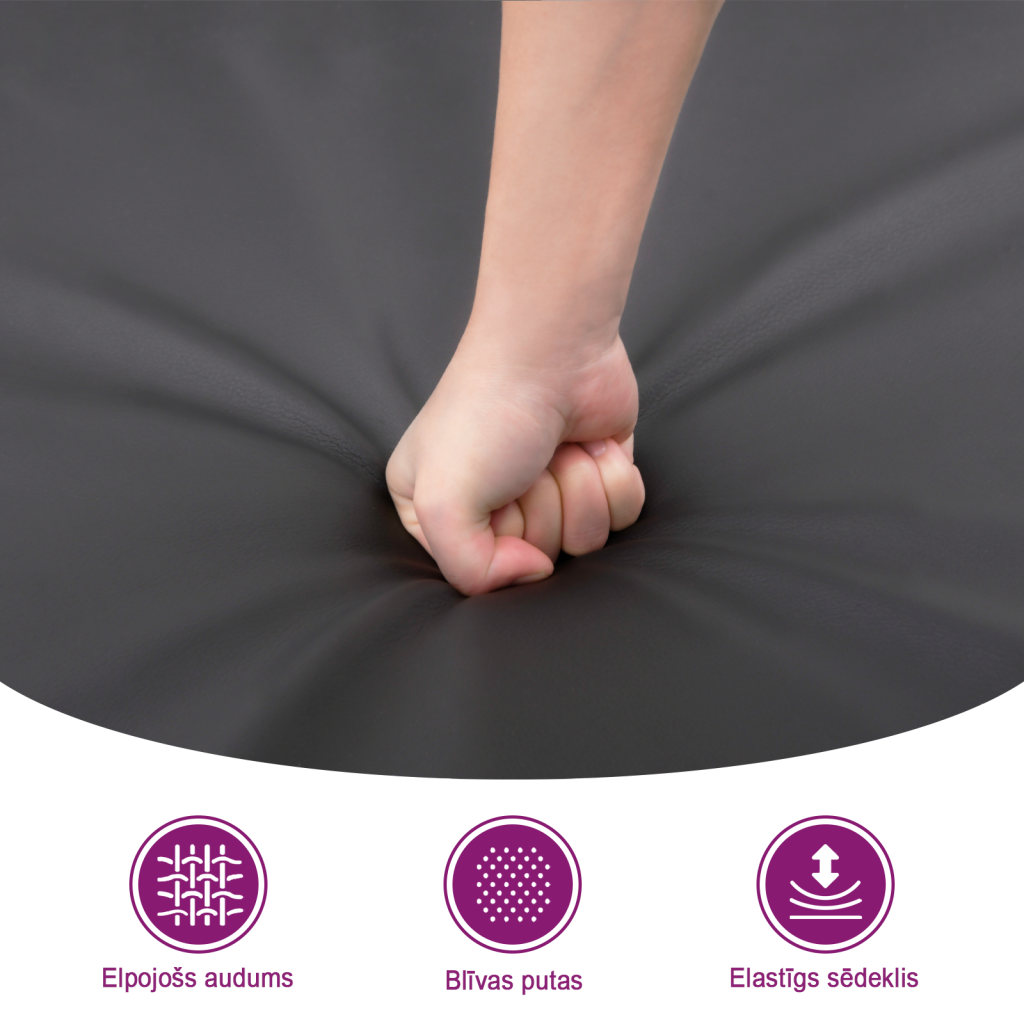 sols, pelēks, 70x35x41 cm, mākslīgā āda