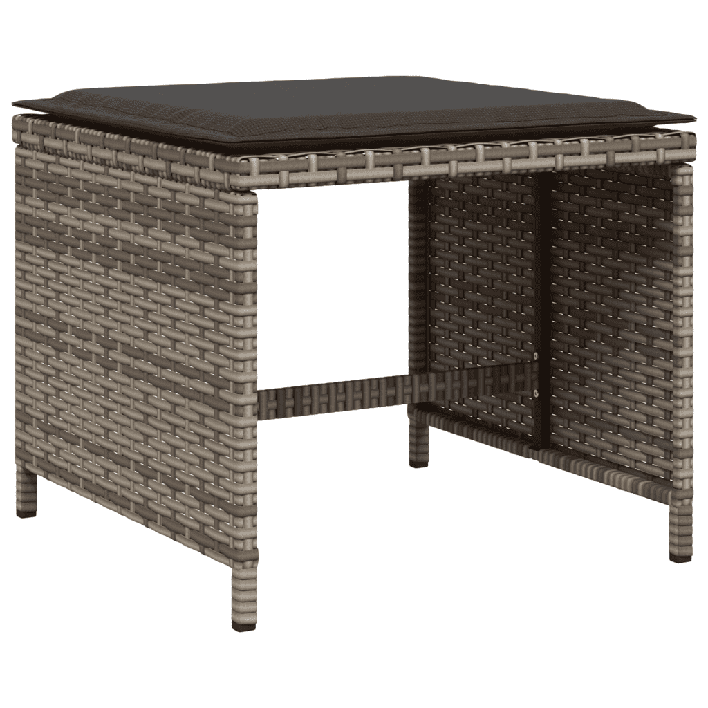Garden Dining Set with Cushions Bistro Set Outdoor Furniture Poly Rattan vidaXL - Picture 8 of 8