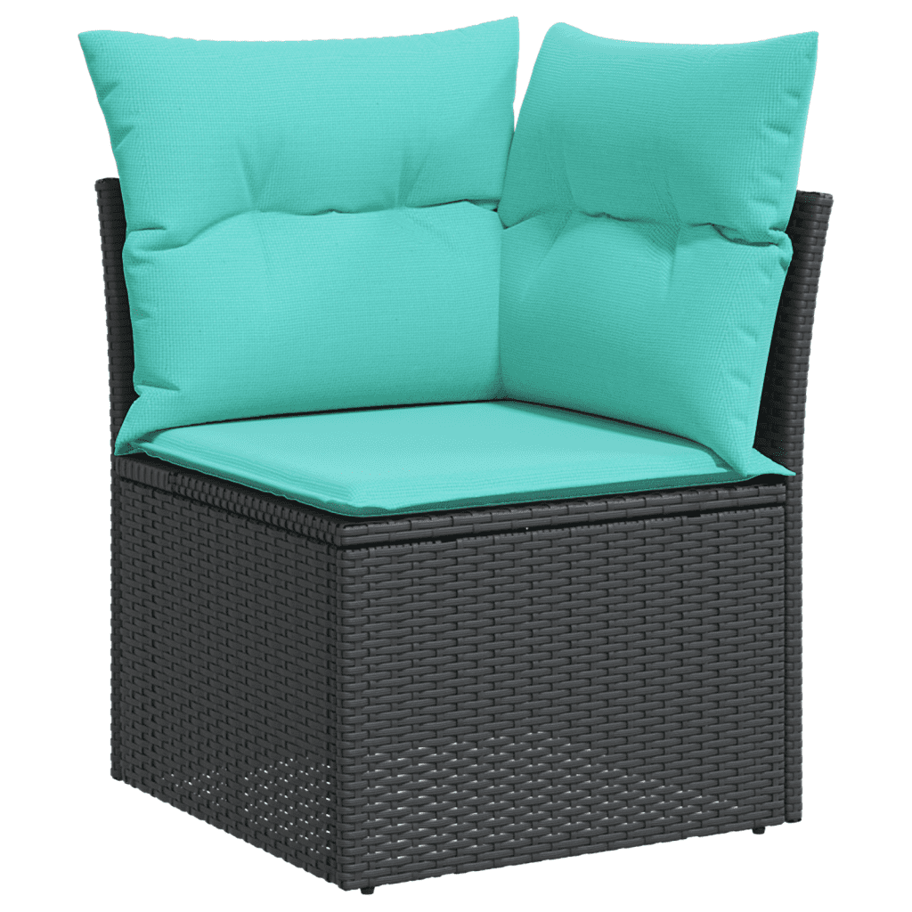 Patio Sofa Set with Cushions Outdoor Furniture 7 Piece Poly Rattan vidaXL - Picture 8 of 28