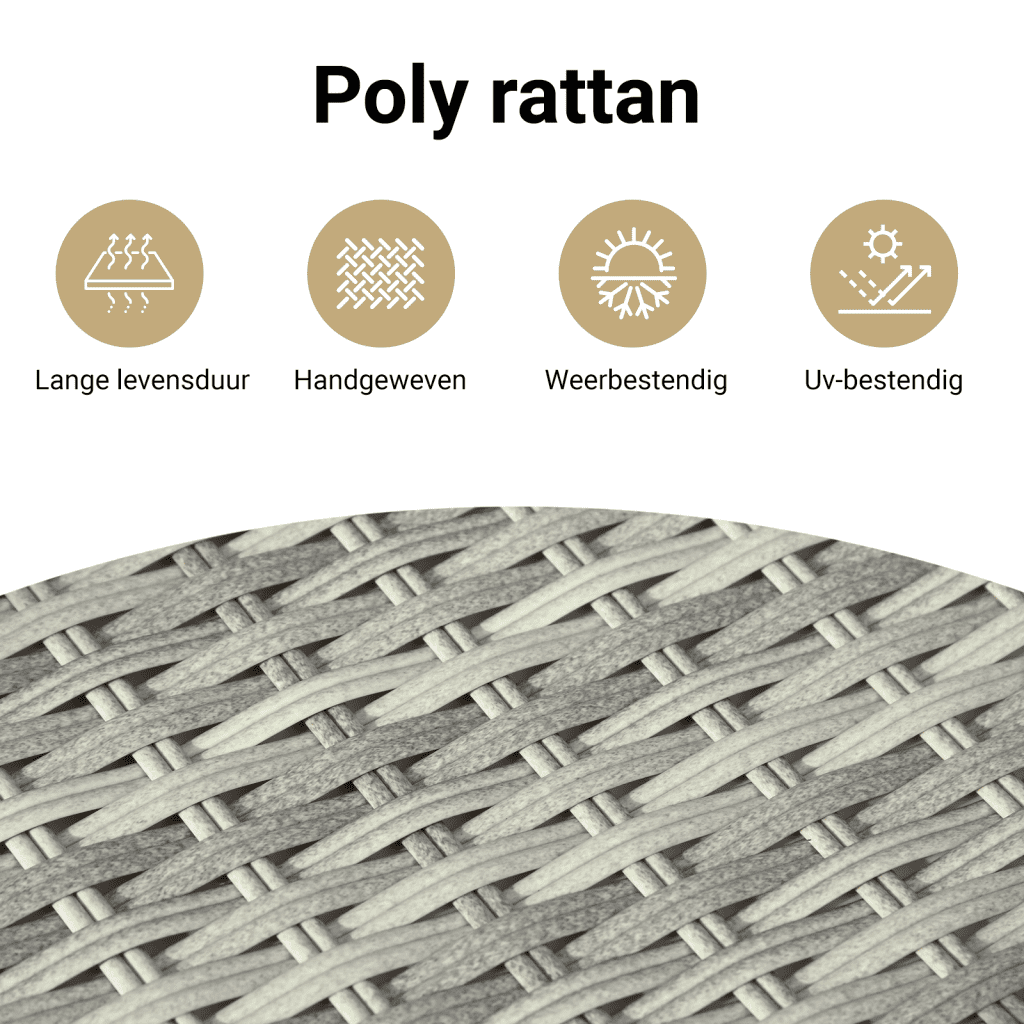 Opbergschappen 2 st poly rattan lichtgrijs image 11