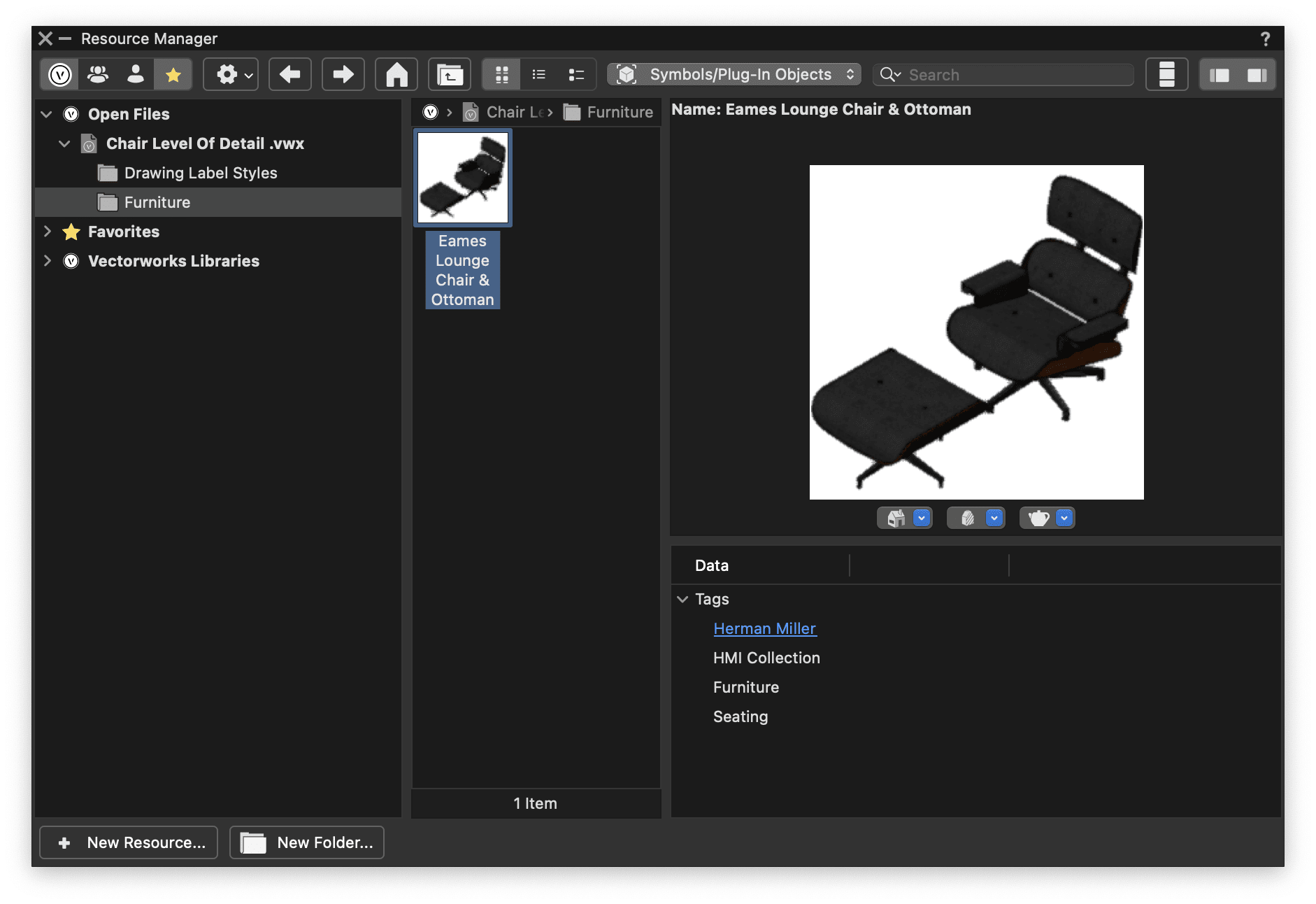 Vectorworks Architect Resource Manager