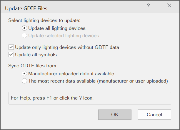 update GDTF files