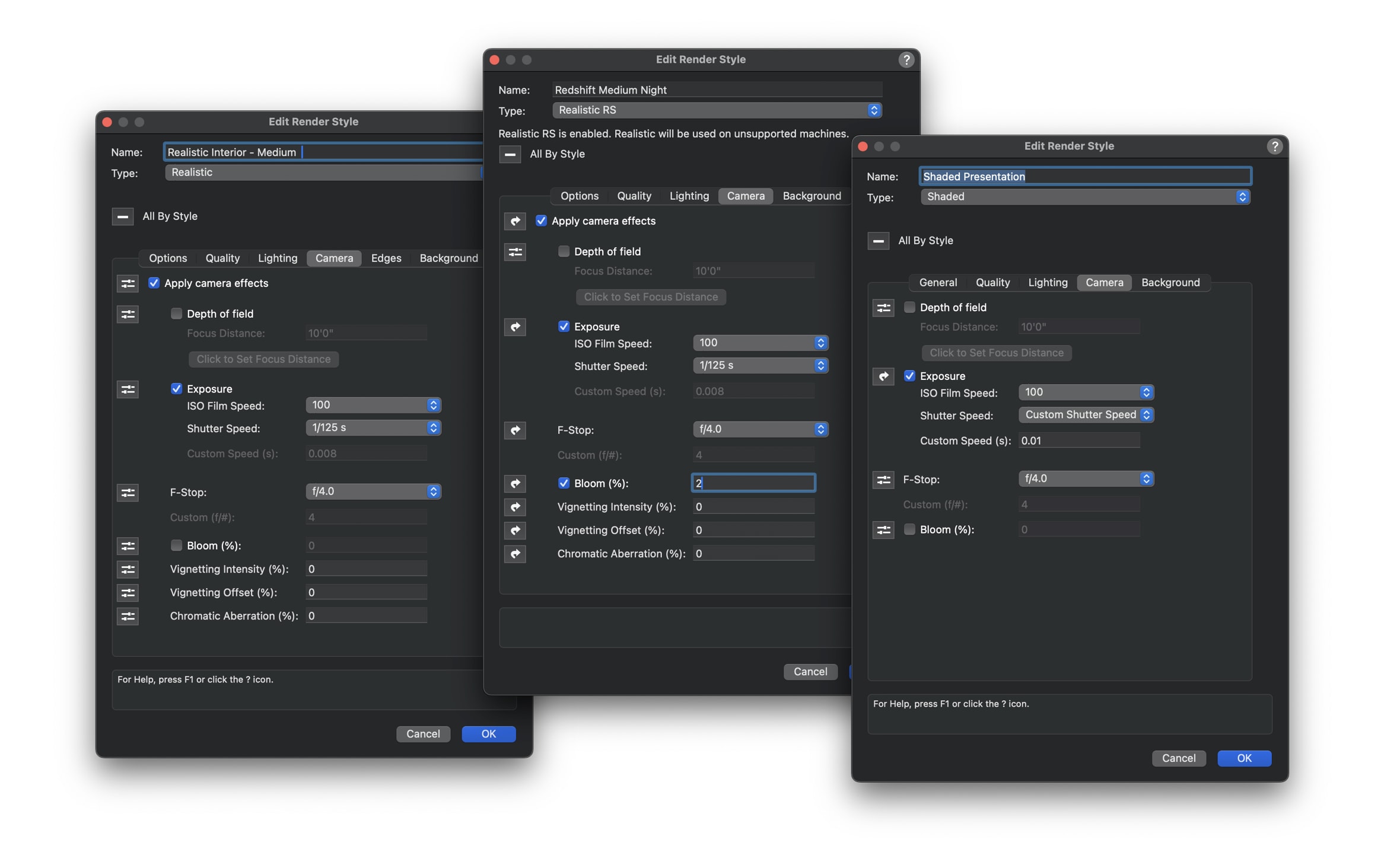Unified Render Styles
