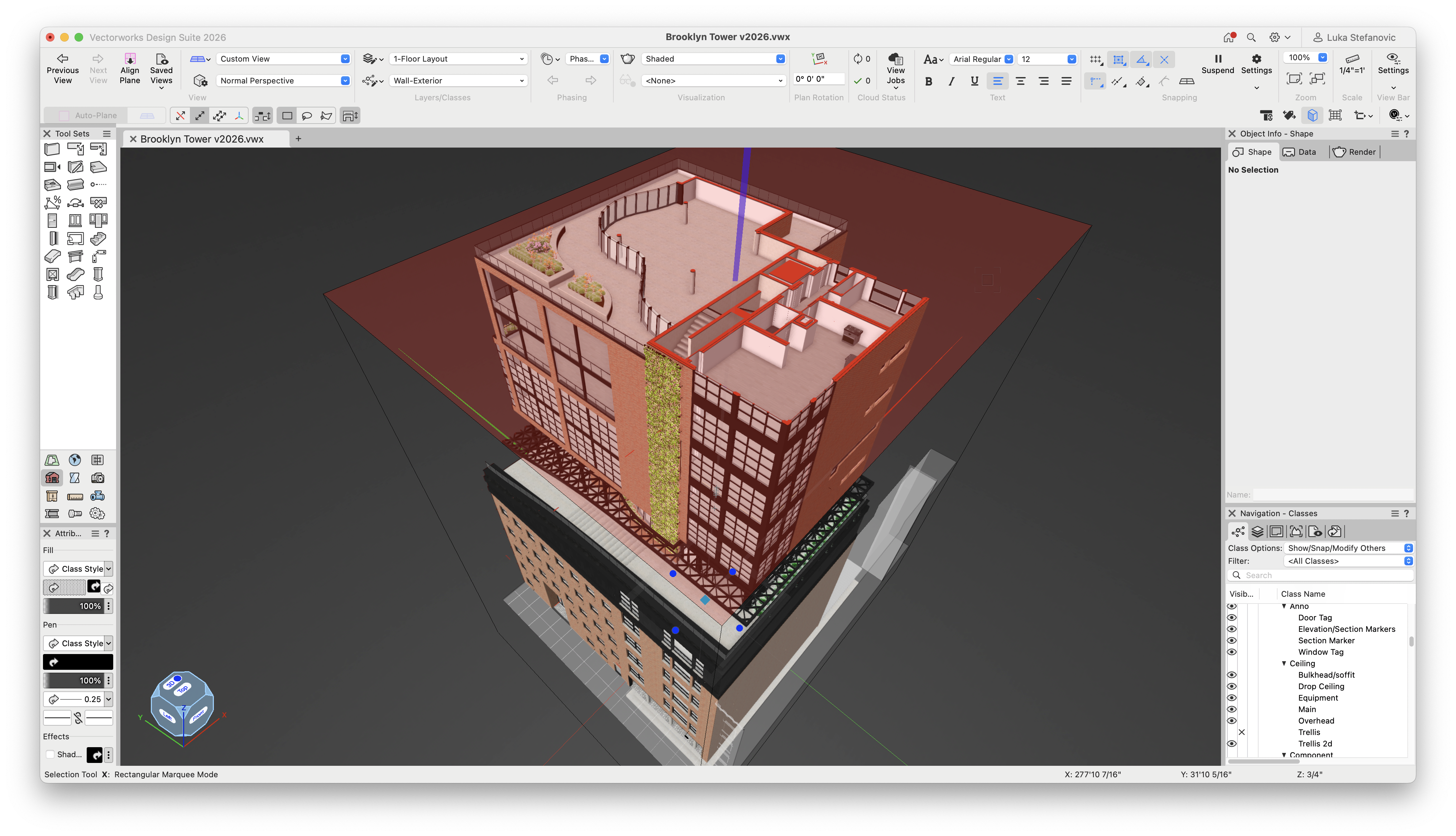 clip cube in Vectorworks
