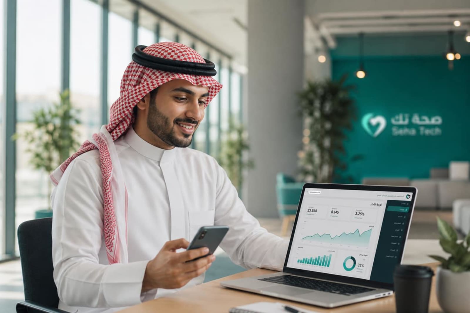 مسوّق سعودي يتابع أداء حملاته على منصة أمان إيفر