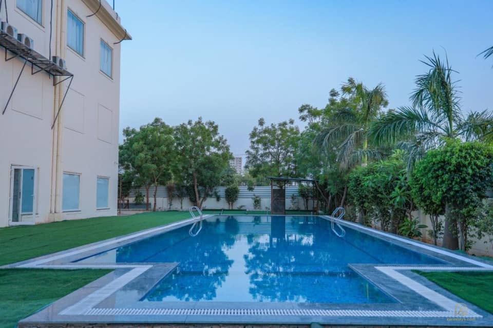 Swimming pool beside the hotel