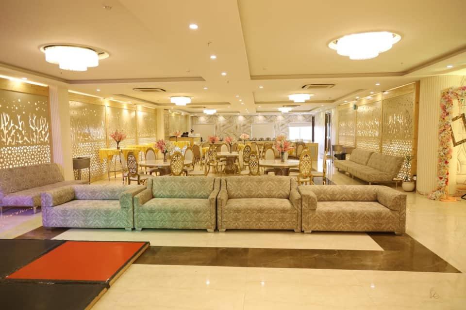 Royal Banquet hall with cream lounge seating