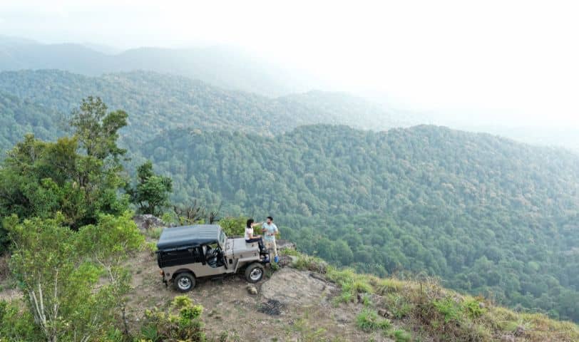 A guided outing above the forested Coorg hills at The Tamara Coorg