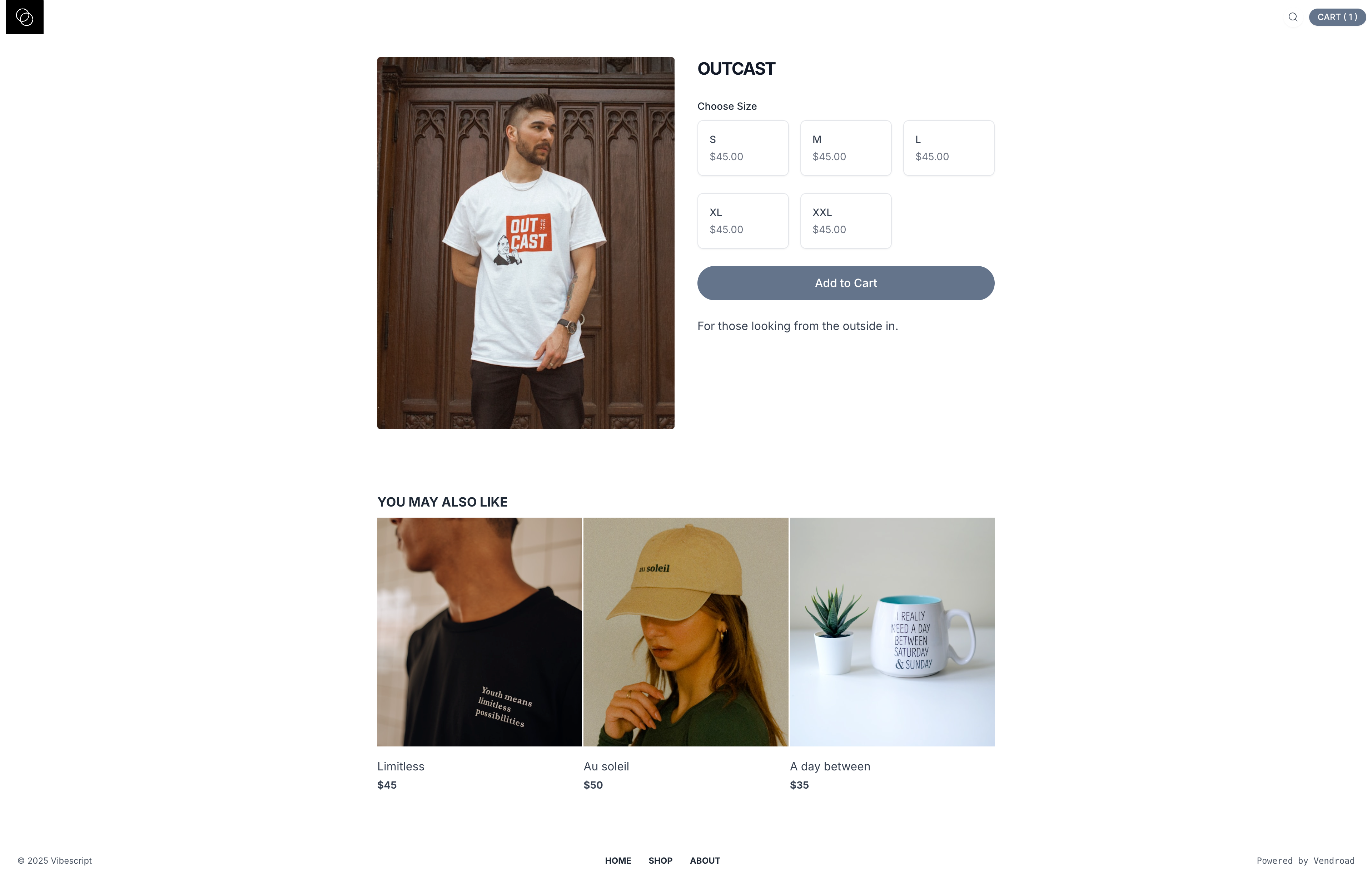 Product page is clean and ready to convert, while also suggesting other products