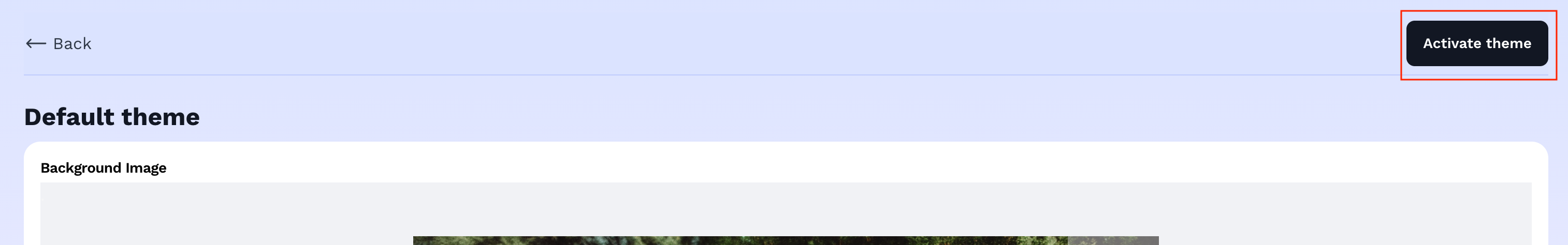Click "activate" to try out a template