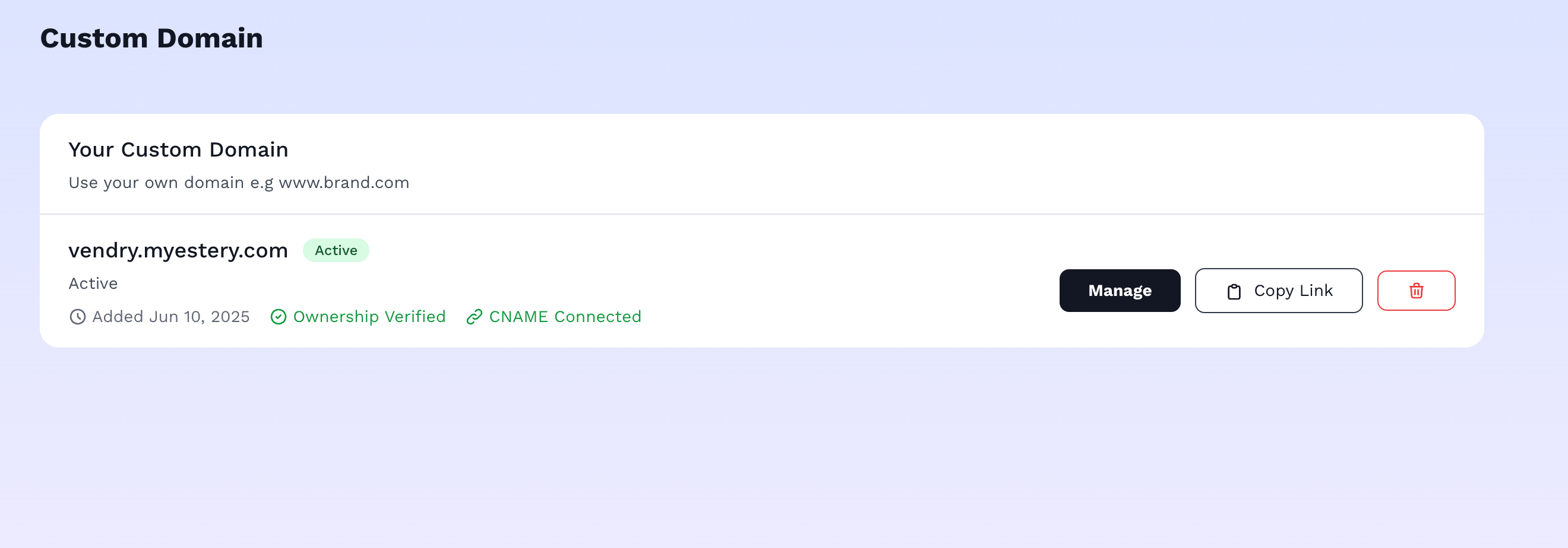 Domain is activated