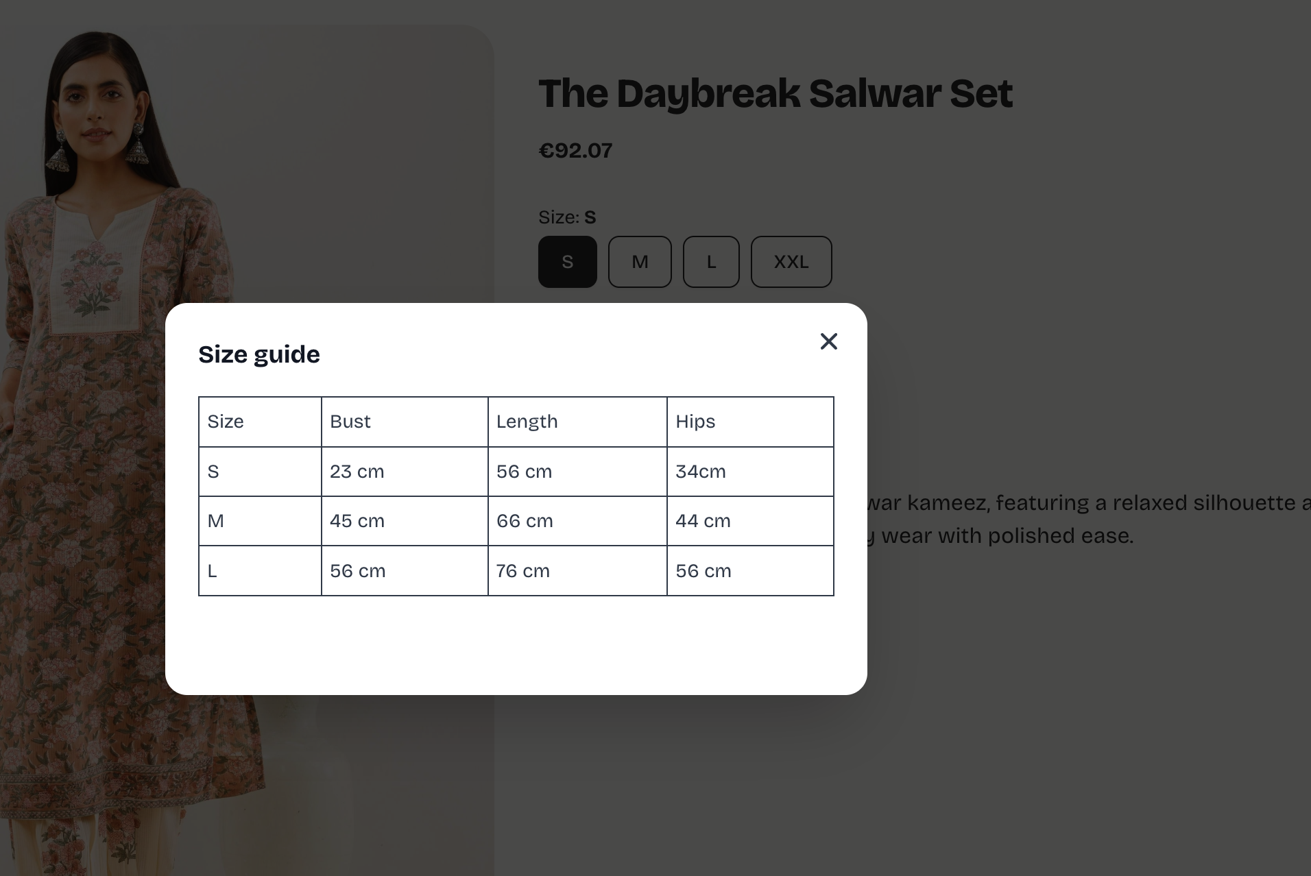 When the link is clicked, it brings up the modal