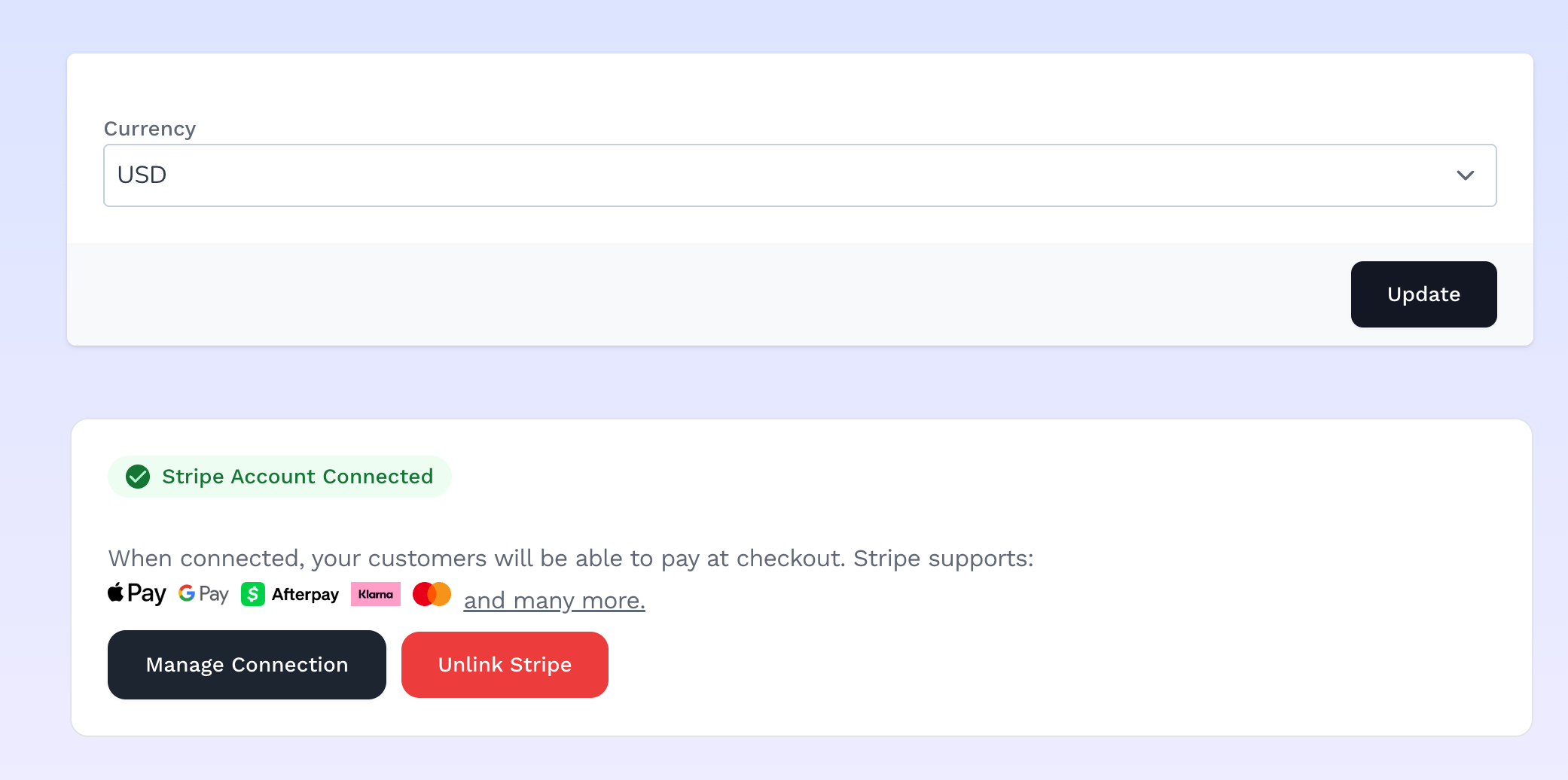 When connected, you will see the green connected badge