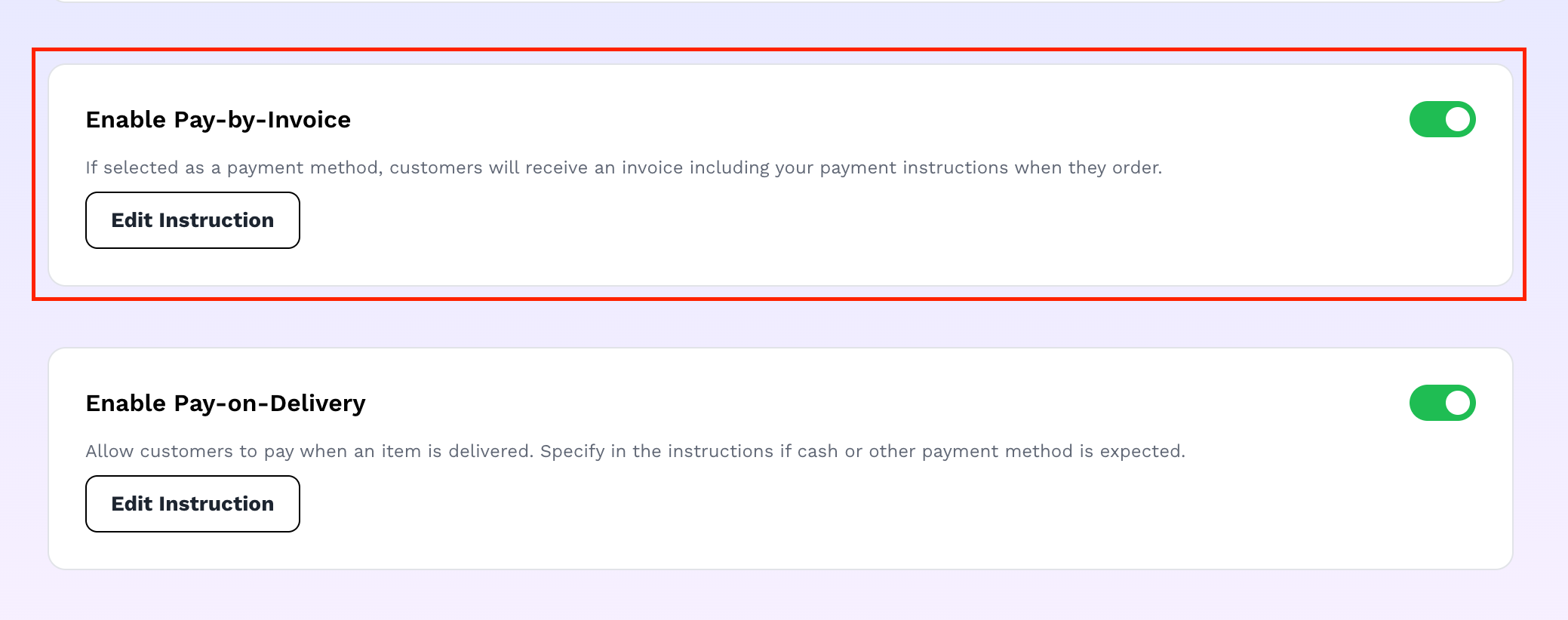 Payment by invoice