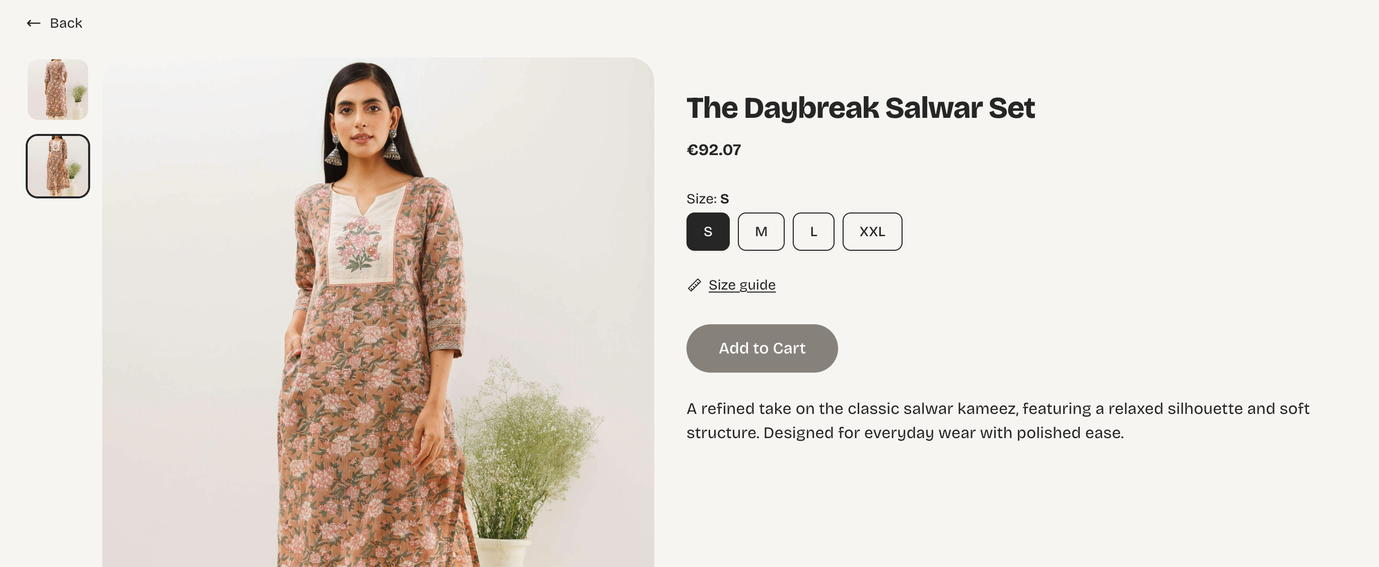 How size guide is linked on your store